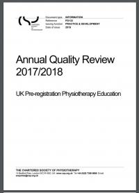 Cover image of the Annual Quality Review report 2017-18