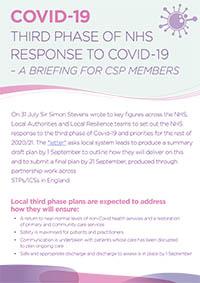 CSP briefing on the third phase of the NHS response to Covid-19