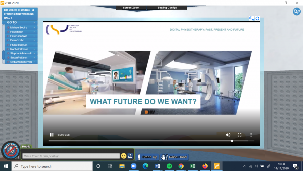 Future physio tech and digital advances session at vPUK 2020