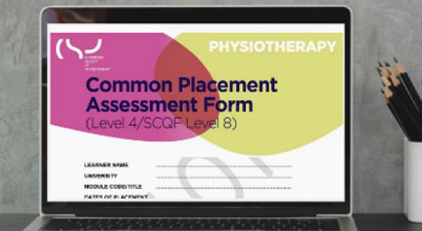 Laptop screen showing the Common Placement Assessment Form (CPAF)