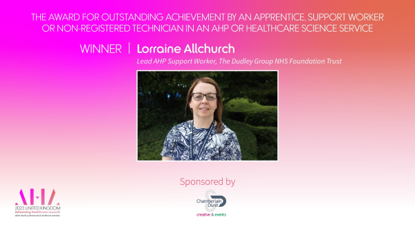 Lorraine Allchurch award win 2023