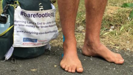 Physio treats 1,200 mile barefoot runner 01