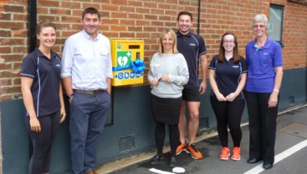 Hampshire physio clinic raises funds for defibrillator