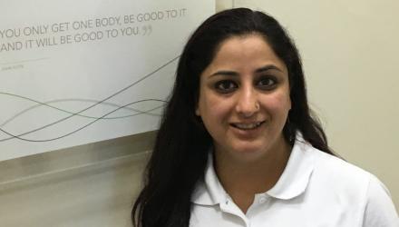 Physiotherapist Shalini Sapru  is one of the staff involved in the telephone assessment service