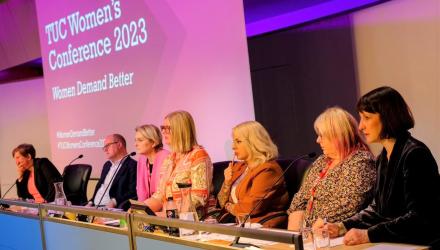 The panel at the TUC Women's Conference 2023