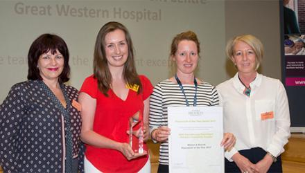 Student votes lead to three placement awards for physio team