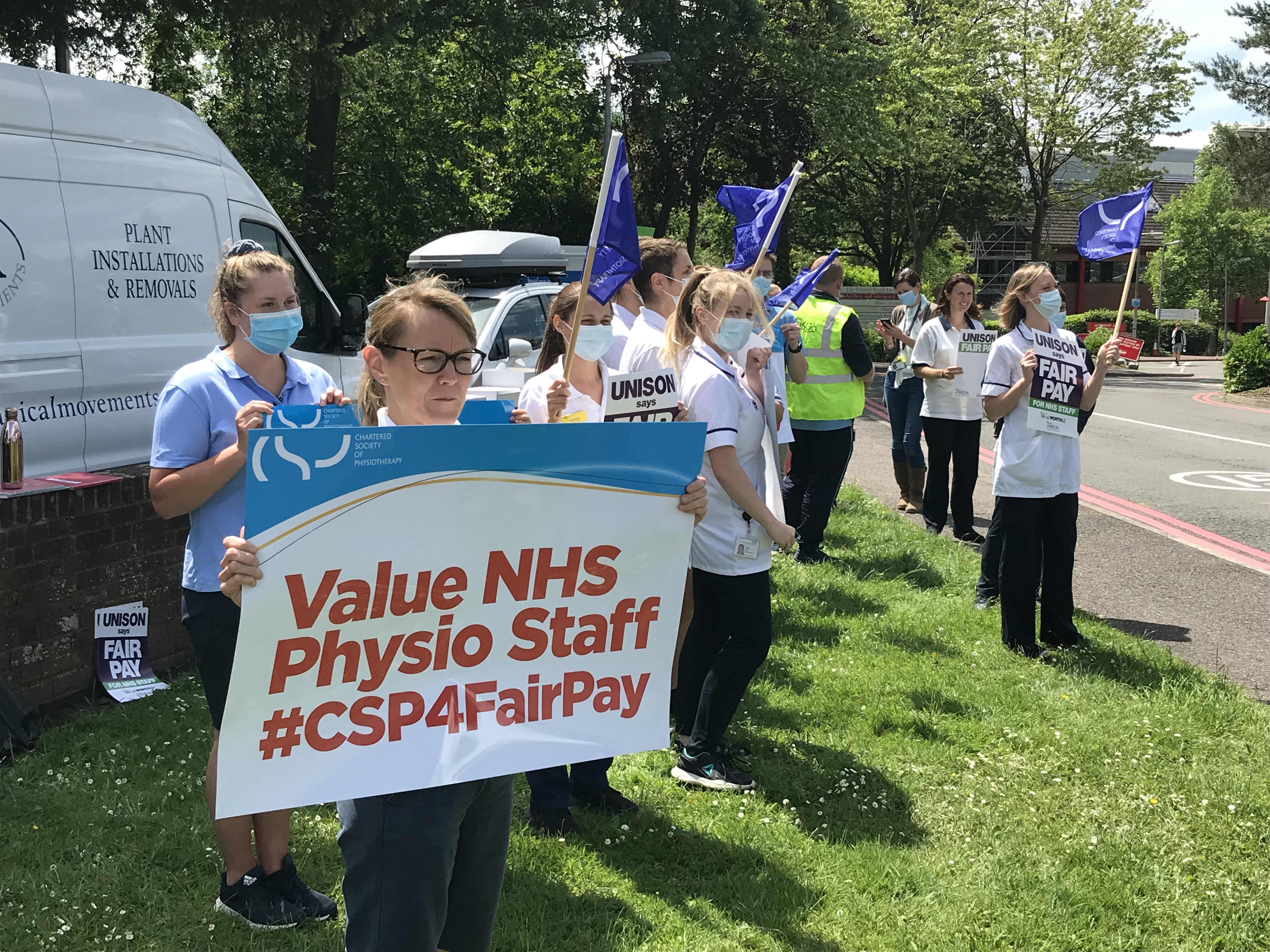 Demos across the country call for fair pay for NHS physios