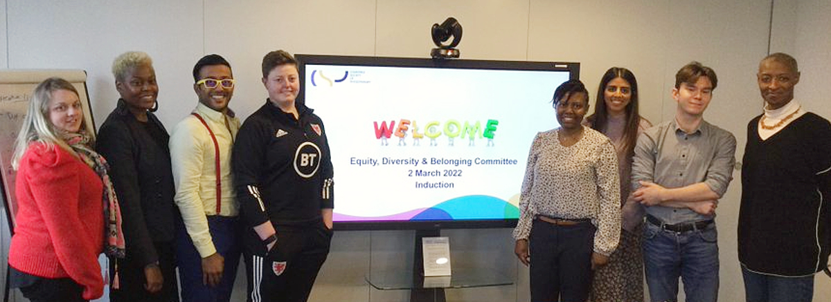 Some of the members of the equality, diversity and belonging committee at their first meeting