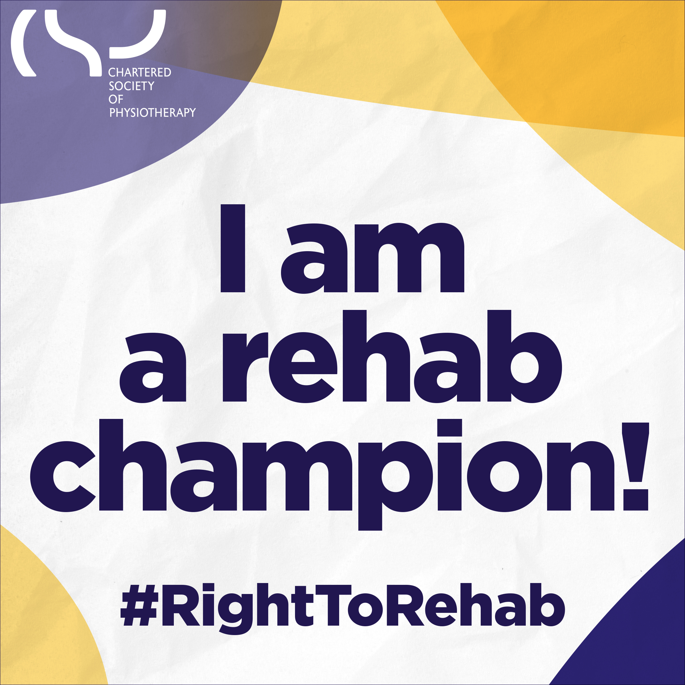 I am a rehab champion #RightToRehab