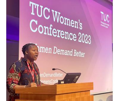 Leanne Antoine at TUC Women's Conference 2023