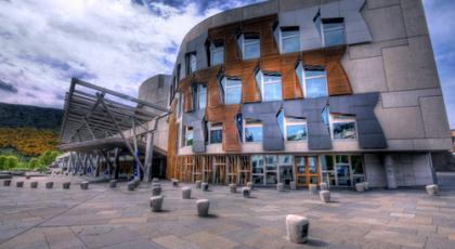 The Scottish parliament building
