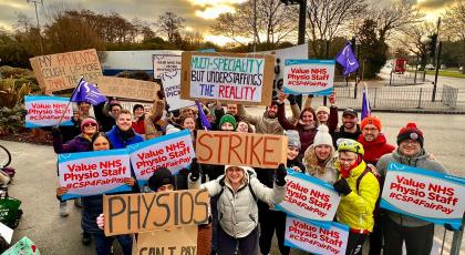 Physios on strike in Birmingham