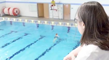 Still from Swim England video on 'Swimming as medicine'