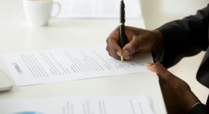 Employment contract. Shutterstock