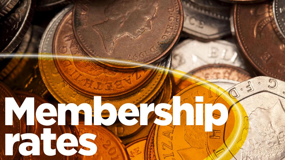 membership rates An image of several coins