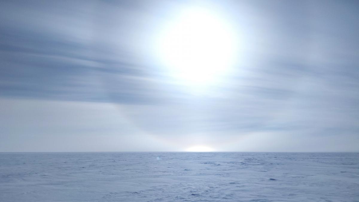 Sun over Antarctica
