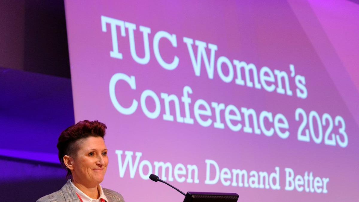 Rachael Machin at TUC Women's Conference 2023