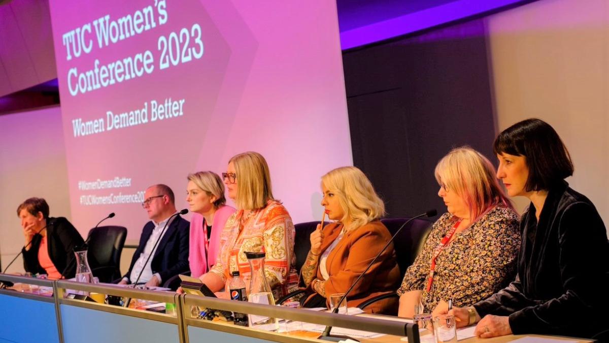 The panel at the TUC Women's Conference 2023