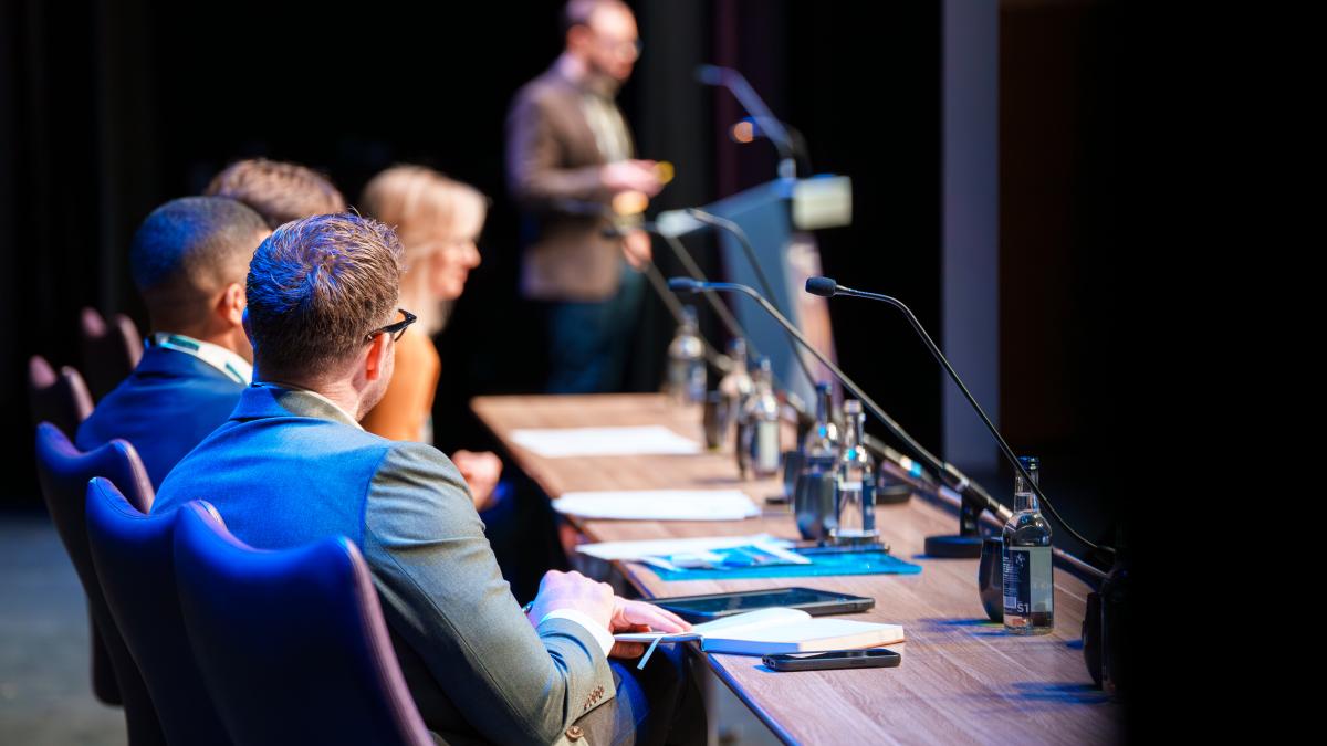 A man gives a presentation at the CSP Conference 2025