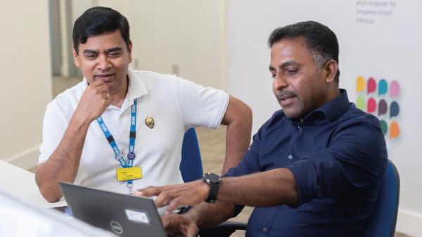Subash Sivarasu with Sunoj Jacob at Beaufort House, Uxbridge [Photos: Nathan Clarke]