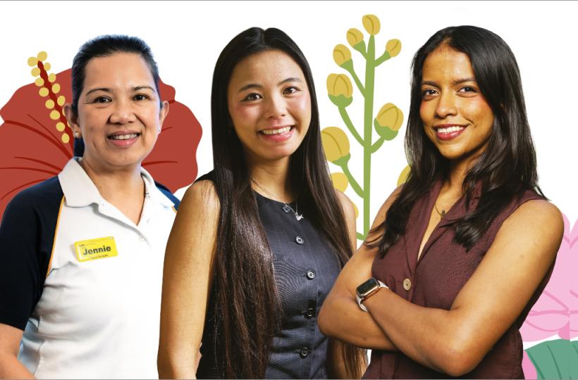 FLSept26Cover Common Threads members reflect on how their cultural roots have shaped their identities and experiences L-R Jennie Dayrit Thalia Lau and Dielle DeSouza  [Images: Simon Hadley]