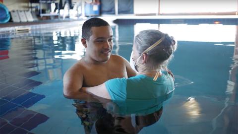 How aquatic physiotherapy helps cerebral palsy patient Dominic