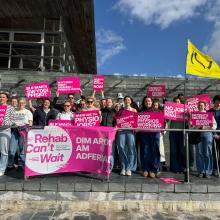 Physio graduates in Wales lobby the Senedd over crisis in healthcare roles