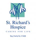 St. Richard's Hospice logo with strapline and charity number