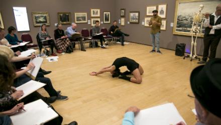 Dancer and artists learning anatomy