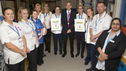 Ipswich physios receive commendation awards for non-stop care of critically ill baby