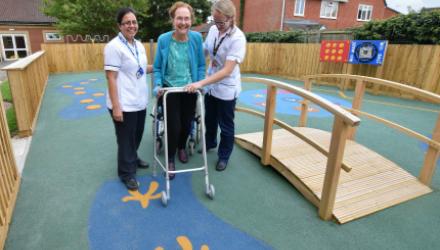 Physio says new rehab garden helps hospital patients return home with confidence