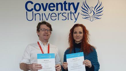 physio lecturers from Coventry award