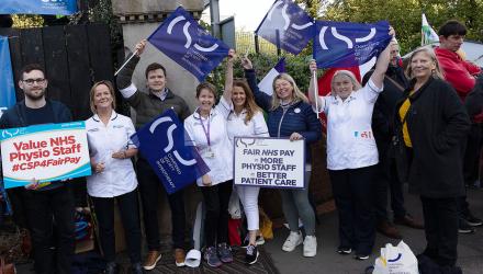 Physiotherapy staff on strike at City Hospital