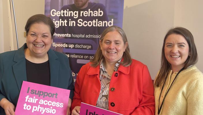 Left to Right – Jackie Baillie MSP, Carol Mochan MSP and Lucy Stars CSP Engagement Support Officer.