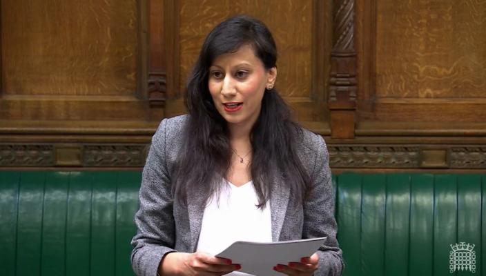 Sonia Kumar MP speaks at the AHP debate in Parliament