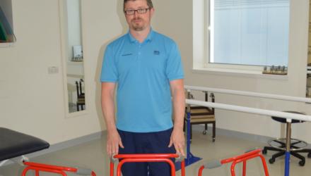 Forth Valley physio leads use of red, dementia-friendly walking frames
