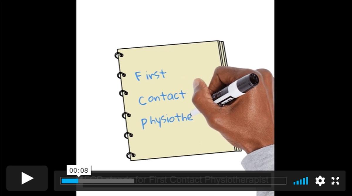 When to see your First contact physio video still