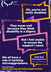 Microaggressions disability poster 2
