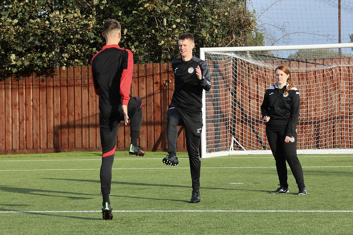 Physios taking patients through their paces at St Mirren Football Club