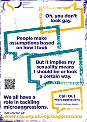 Microaggressions LGBT poster - white background