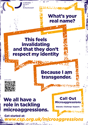Microaggressions LGBT poster - white background