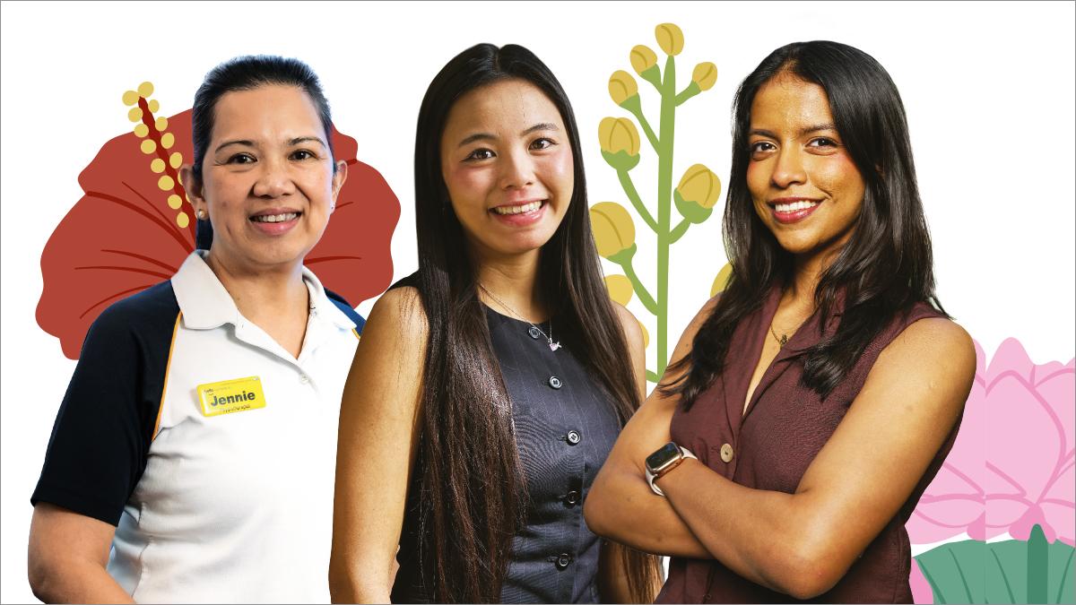 FLSept26Cover Common Threads members reflect on how their cultural roots have shaped their identities and experiences L-R Jennie Dayrit Thalia Lau and Dielle DeSouza  [Images: Simon Hadley]